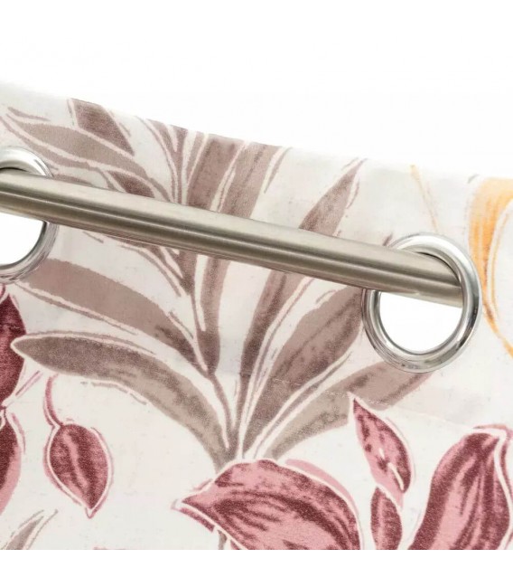 CORTINA BARRA 140 X 260 AUTTUM TERCIOPELO IMPRESO AMARILLO Y ROJO