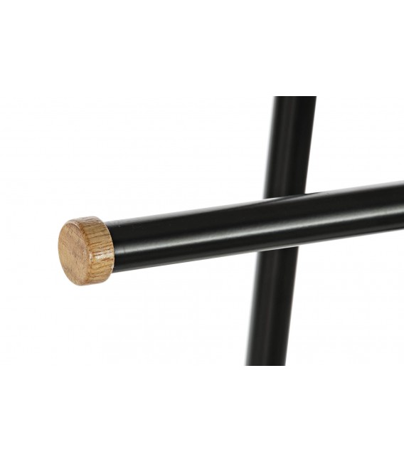 GALAN DE NOCHE 46 X 28 HOSTEL METAL NEGRO MADERA NATURAL