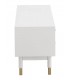 MUEBLE DE TV 120 X 40 CLARKY LACADO EN BLANCO DETALLES DORADOS