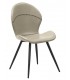 SILLA 51 X 58 PRETAR METAL NEGRO POLIPIEL COLOR BEIGE