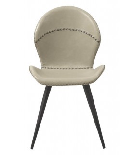 SILLA 51 X 58 PRETAR METAL NEGRO POLIPIEL COLOR BEIGE