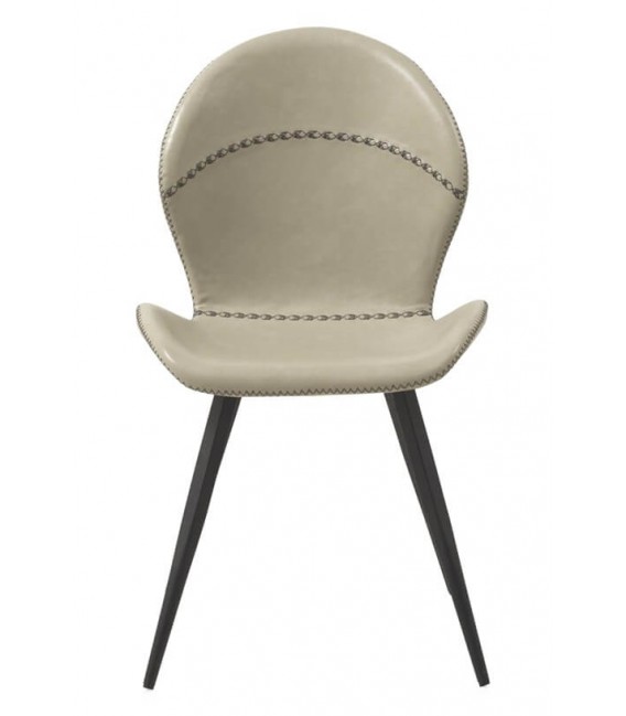 SILLA 51 X 58 PRETAR METAL NEGRO POLIPIEL COLOR BEIGE
