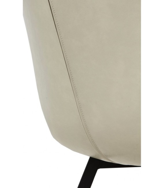 SILLA 51 X 58 PRETAR METAL NEGRO POLIPIEL COLOR BEIGE