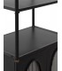 LIBRERIA 60 X 39 X 190 ALKA METAL NEGRO CRISTAL CORRUGADO