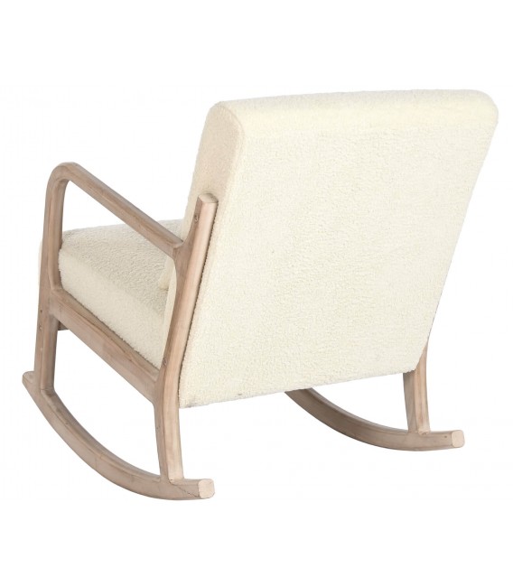 MECEDORA 66 X 88 X 78 HEVEA MADERA NATURAL TELA BOUCLE BLANCO