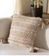 COJIN 45 X 45 AMIRA ARTESANAL YUTE Y ALGODON  NATURAL