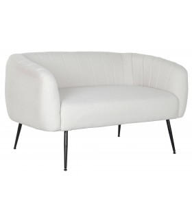 SOFA 129 X 75 X 73 CALSIA TELA CRUDA METAL NEGRO