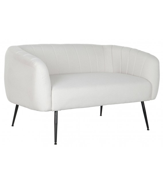 SOFA 129 X 75 X 73 CALSIA TELA CRUDA METAL NEGRO