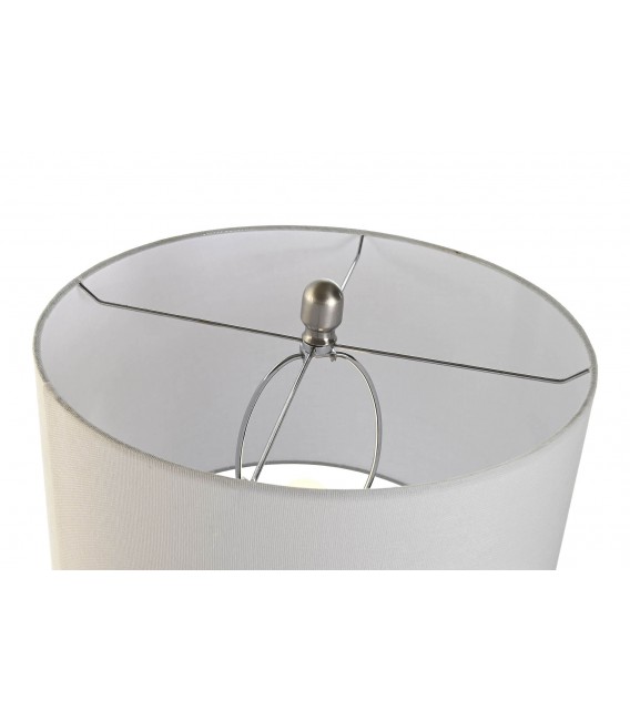 LAMPARA DE SOBREMESA 40 Ø X 66 CRISTAL AZUL LINO CRUDO