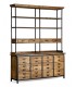 LIBRERIA 180 X 48 X 231 GLAVIAN MADERA NATURAL METAL TEXTURADO OXIDO