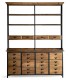 LIBRERIA 180 X 48 X 231 GLAVIAN MADERA NATURAL METAL TEXTURADO OXIDO