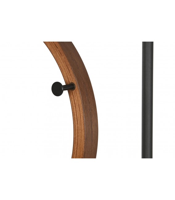 PERCHERO DE PIE 20 X 20 X 172 CLUNE METAL NEGRO MADERA CEREZO