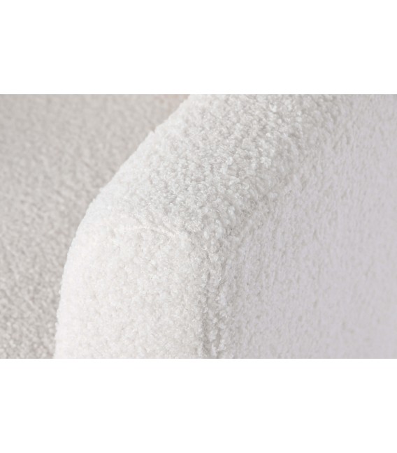 SILLON 71 X 75 X 95 ETILE BOUCLE BLANCO METAL CROMADO PLATA