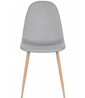 SILLA 44 X 52 X 91 METAL IMITACION ROBLE TELA GRIS