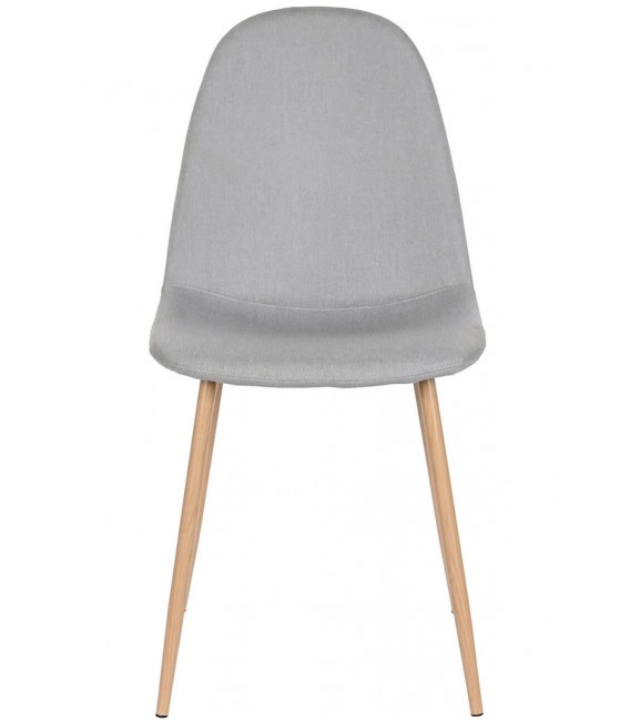SILLA 44 X 52 X 91 METAL IMITACION ROBLE TELA GRIS