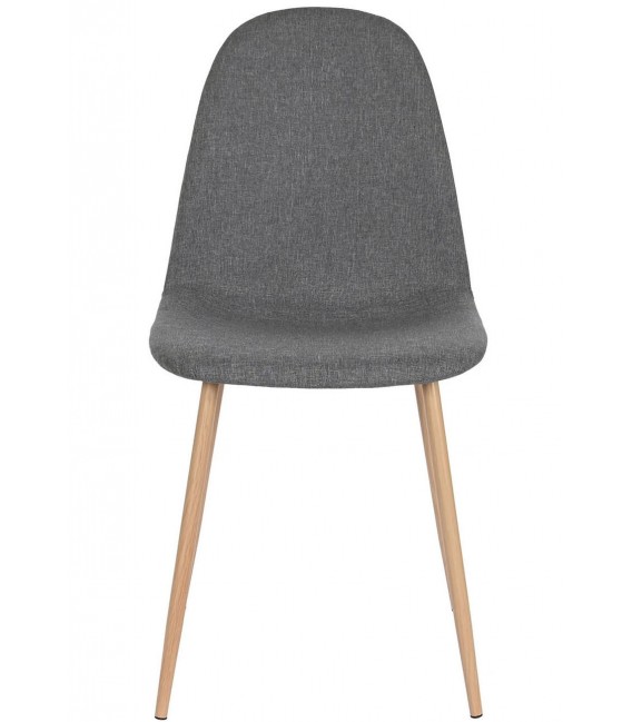 SILLA 44 X 52 X 91 METAL IMITACION ROBLE TELA GRIS OSCURO