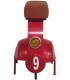 TABURETE 95 X 50 X 75 VESPA METAL ROJO PIEL CAMEL