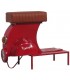 TABURETE 95 X 50 X 75 VESPA METAL ROJO PIEL CAMEL