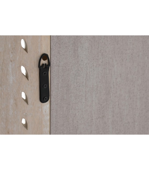 ESPEJO 92 X 92 CURTAN MADERA TALLADA BLANCO ROZADO