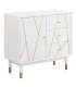 COMODA COMBINADA 80 X 40 X 80 CLARKY LACADO EN BLANCO DETALLES DORADOS