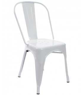 SILLA APILABLE 45 X 48 X 86 TRATAR METAL BLANCA