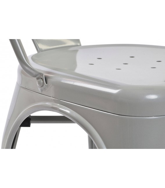 SILLA APILABLE 45 X 48 X 86 TRATAR METAL GRIS