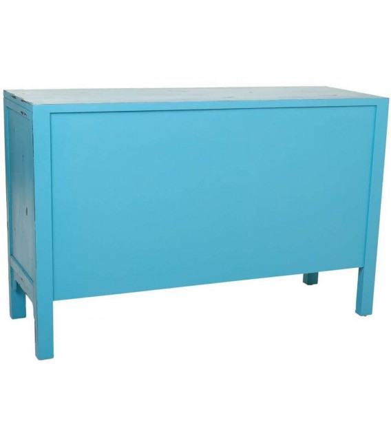 COMODA COMBINADA 106 X 36 X 68 MAKALU MADERA AZUL