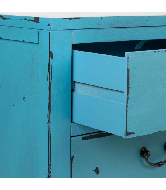 COMODA COMBINADA 106 X 36 X 68 MAKALU MADERA AZUL