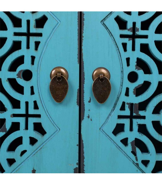 COMODA COMBINADA 106 X 36 X 68 MAKALU MADERA AZUL