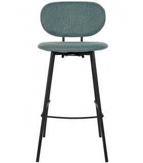 TABURETE 50 X 46 X 101 FLETA METAL NEGRO TEXTIL VERDE