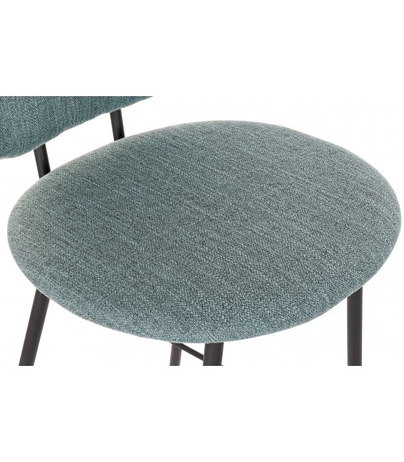 TABURETE 50 X 46 X 101 FLETA METAL NEGRO TEXTIL VERDE