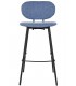 TABURETE 50 X 46 X 101 FLETA METAL NEGRO TEXTIL AZUL