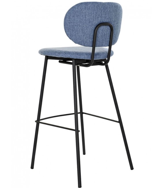 TABURETE 50 X 46 X 101 FLETA METAL NEGRO TEXTIL AZUL