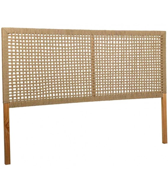 CABECERO 16 X 110 MENTRIDA MADERA NATURAL Y CUERDA TRENZADA