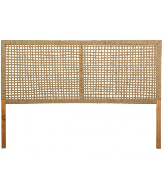 CABECERO 16 X 110 MENTRIDA MADERA NATURAL Y CUERDA TRENZADA