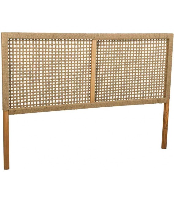 CABECERO 16 X 110 MENTRIDA MADERA NATURAL Y CUERDA TRENZADA