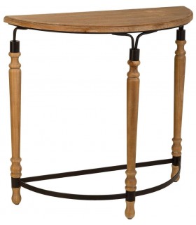 CONSOLA 80 X 36 X 76 JULISE MAEDRA NATURAL METAL NEGRO