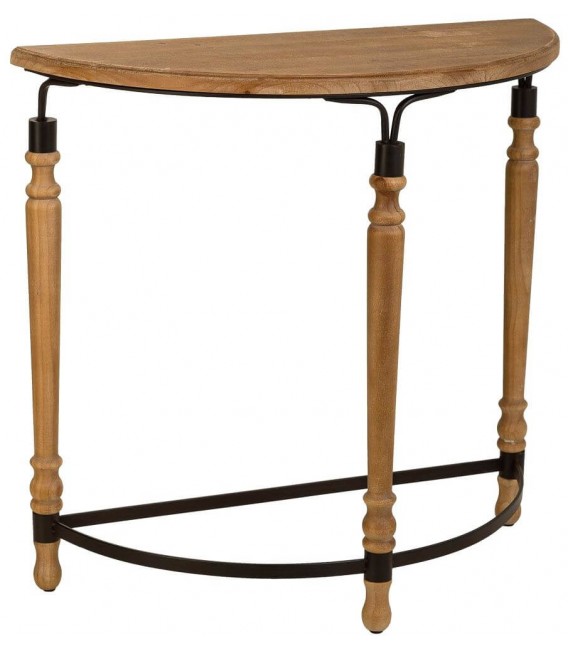 CONSOLA 80 X 36 X 76 JULISE MAEDRA NATURAL METAL NEGRO