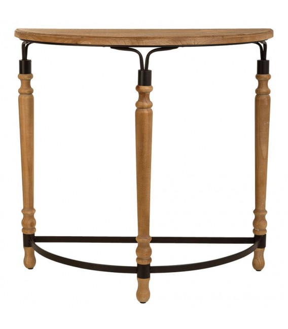 CONSOLA 80 X 36 X 76 JULISE MAEDRA NATURAL METAL NEGRO