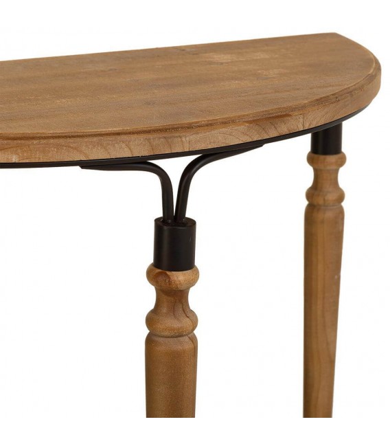 CONSOLA 80 X 36 X 76 JULISE MAEDRA NATURAL METAL NEGRO