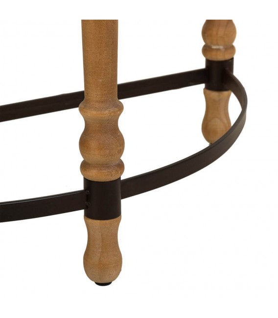 CONSOLA 80 X 36 X 76 JULISE MAEDRA NATURAL METAL NEGRO