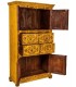 Armario alacena de madera de mango amarillo con puertas y cajones2