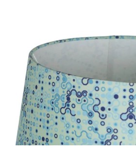 LAMPARA DE SOBREMESA 38 Ø X 64 BANG CERAMICA VERDE PANTALLA ESTAMPADA