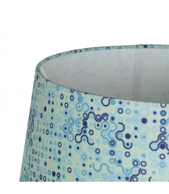 LAMPARA DE SOBREMESA 38 Ø X 64 BANG CERAMICA VERDE PANTALLA ESTAMPADA