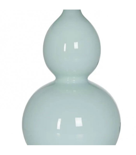 LAMPARA DE SOBREMESA 38 Ø X 64 BANG CERAMICA VERDE PANTALLA ESTAMPADA