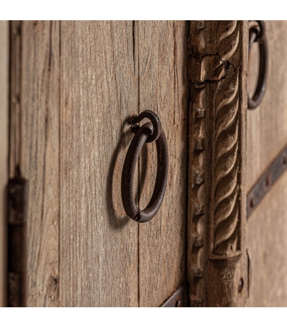 ARMARIO ALACENA 92 X 42 X 193 SOCKEN MADERA NATURAL METAL OXIDO