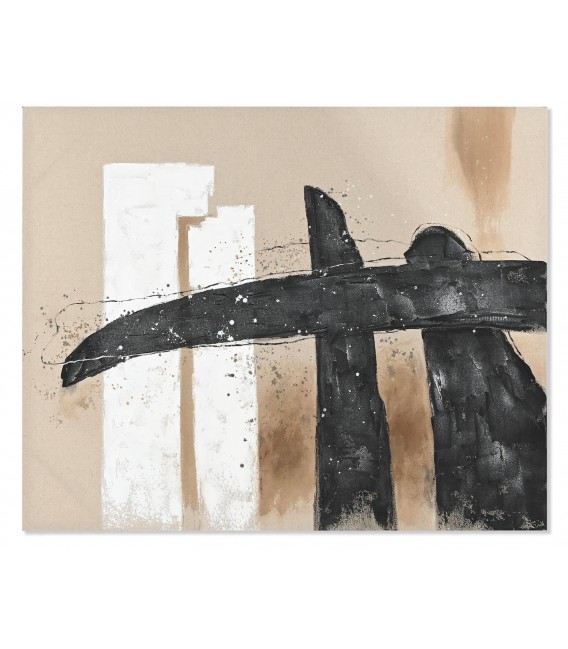 CUADRO 151 X 4 X 121 OLIO LIENZO ABSTRACTO MARRONES Y NEGROS