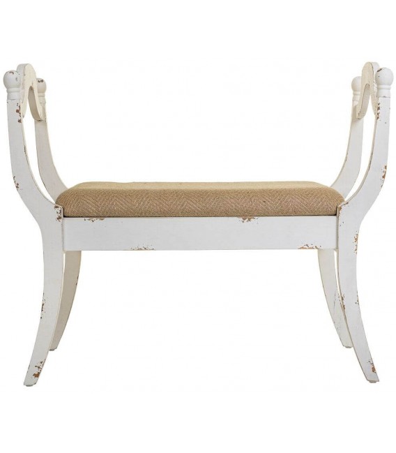 BANQUETA 90  X 46 X 78 CISNE MADERA BLANCO ROZADO