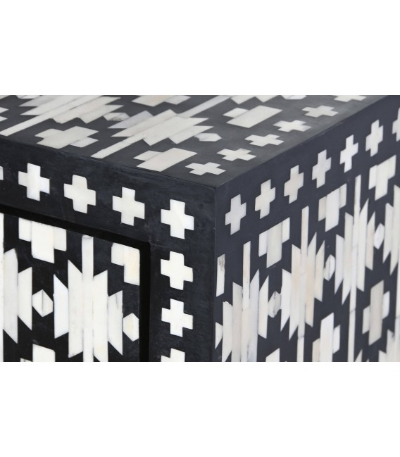 COMODA 100 X 40 X 85 TUSLEO MADERRA NEGRA HUESO NATURAL