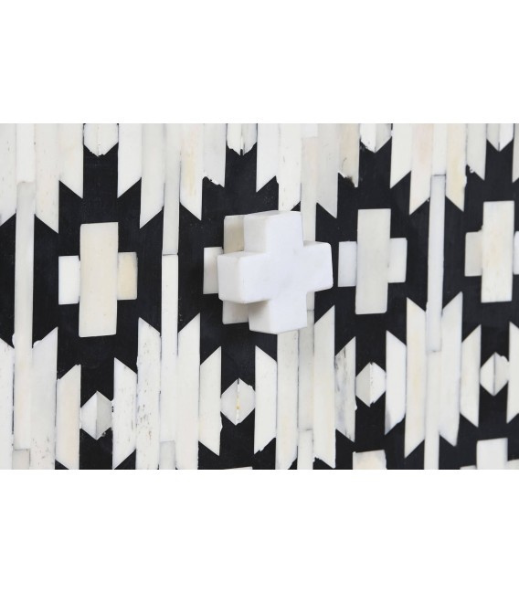 COMODA 100 X 40 X 85 TUSLEO MADERRA NEGRA HUESO NATURAL